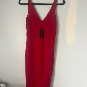 Elegant Red Sleeveless Dress